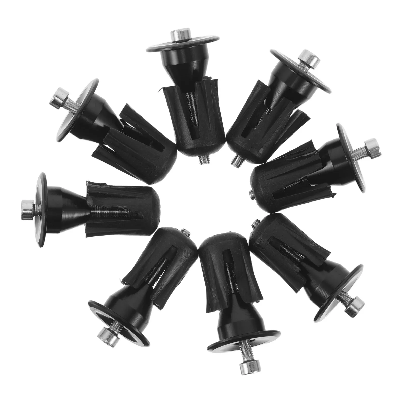 

4Pairs Cycling Handlebar End Caps Aluminum Alloy Secure Expansion Lock Versatile Compatibility Road Mountain Bikes Easy Setup