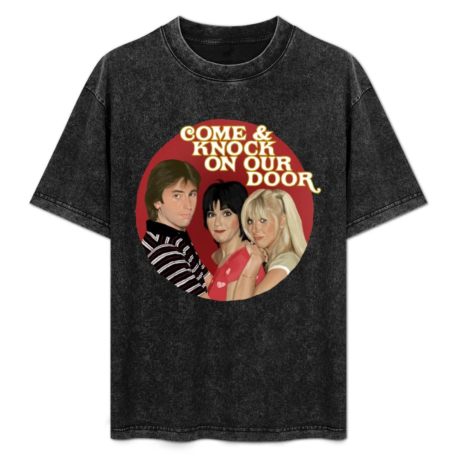 

Jack, Janet, & Chrissy T-Shirt Basic Plain Short Sleeve Crew Neck Tee