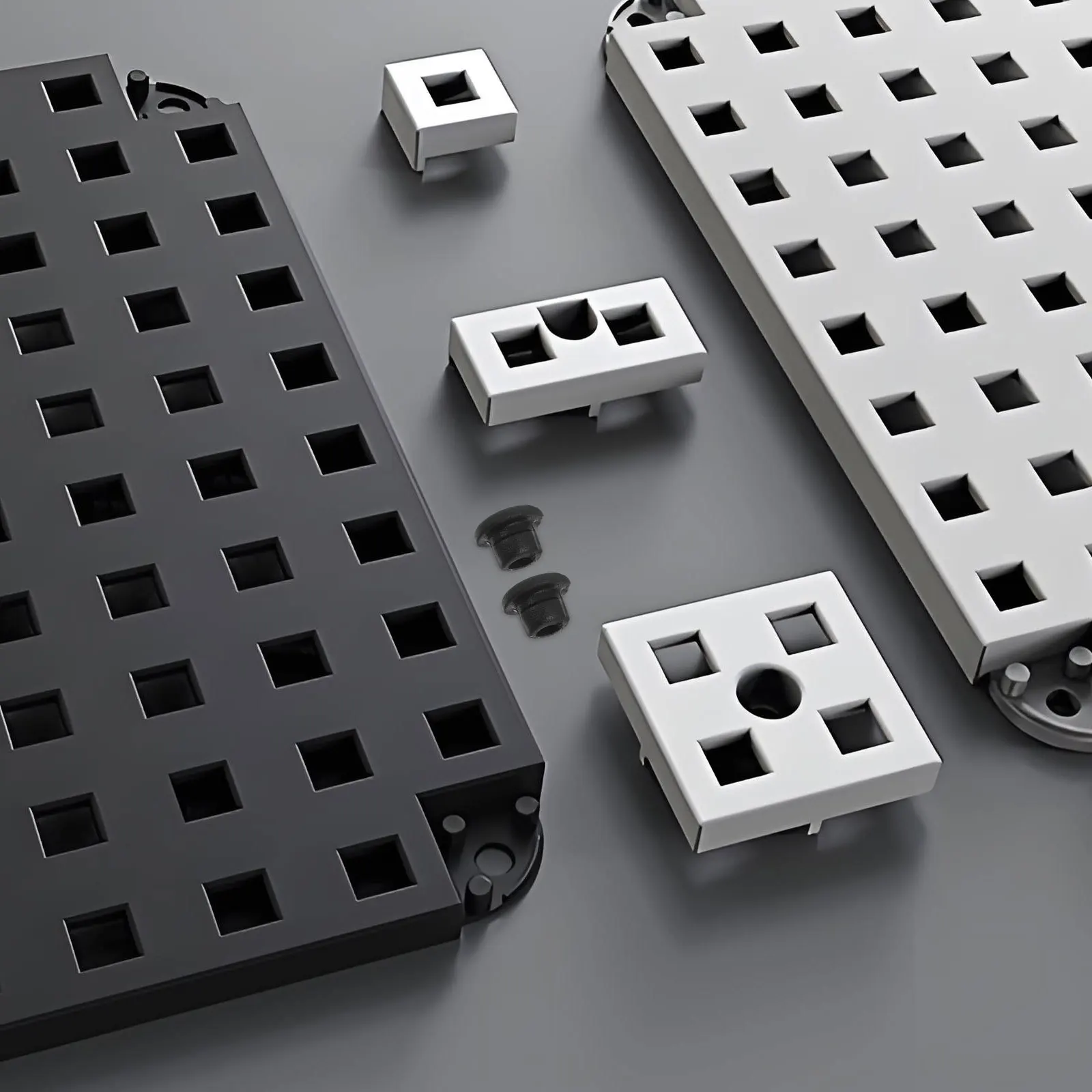 300 Buah Pengunci Kait Pegboard Terpasang Karet Anti-Selip Untuk Aksesori Organizer Pegboard Penyimpanan Kantor Bengkel