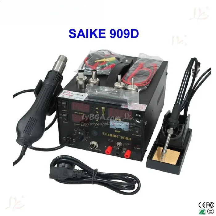 Hot air   Repair Rework Station SAIKE 909D Soldering Station/Welding Machine 3 in 1 Soldering Iron+Air  +Power Supply