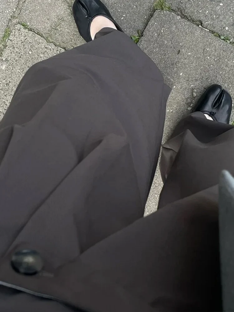 

Women's Pleated Wide Leg Pants Trousers High Street 2025 New Lady All-match Baggy Pant Female Casual Daily Fashion Office Outfit