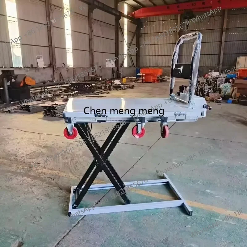 A55 Portable Electric Lifting Platform Trolly Warehouse Trolley Loading Electric Hydraulic Lift Scissor Lift Platform Transport