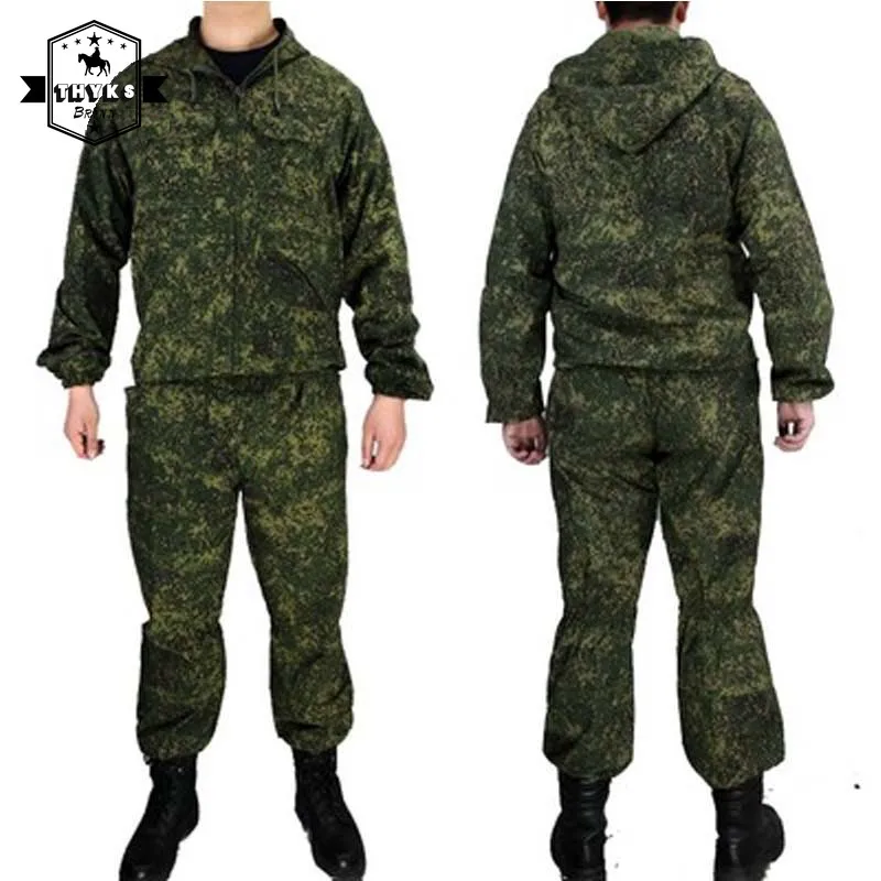 New Cargo Uniform Set Camouflage Working Clothing Outdoor Gear Training Uniform 2pcs Casual Loose Breathable Jackets Male