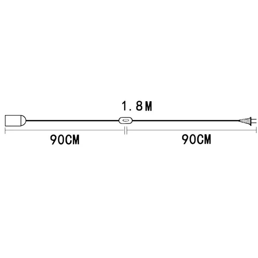 Mini lampes suspendues, socles de lampe, câble de 1.8m, adaptateur de prise EU/US avec fil d'interrupteur pour prise de courant