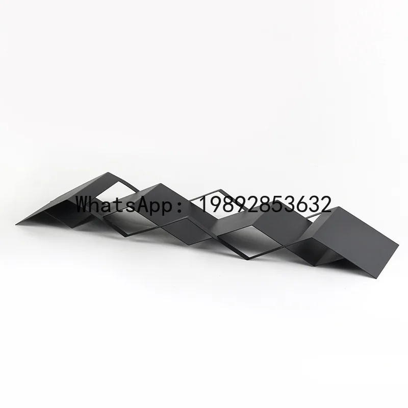 

ZF Modern Light Luxury Abstract Art Wave Folding Tray Ornament for Model Home Decoration and Display, High-end Storage