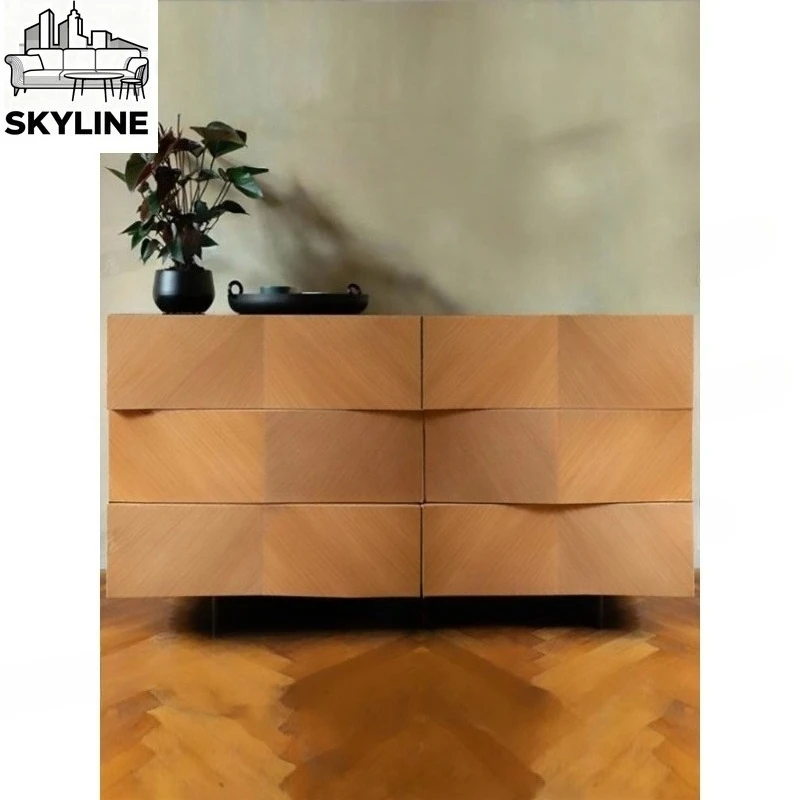 Solid wood living room six chest cabinets nine chest cabinets master bedroom storage cabinet bedside locker drawer cabinet