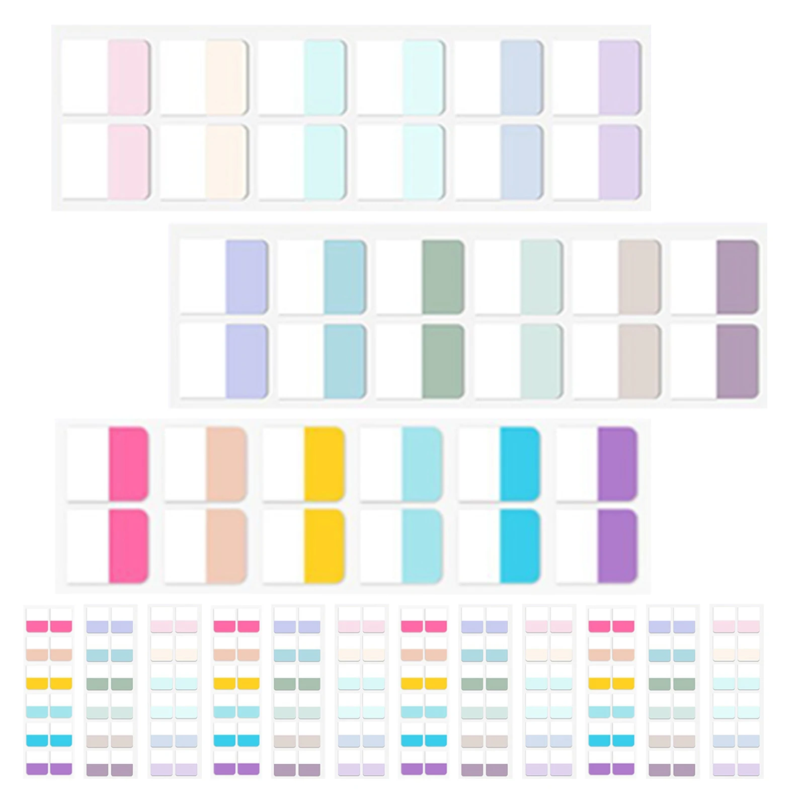

30 Sheets Marking Index Tabs Colorful Adhesive Tabs for Books Notebooks Writable Index Labels Portable Page Markers for Study