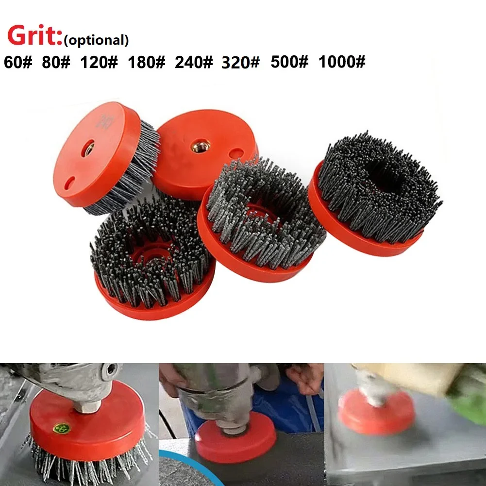 

4Inch 110mm Circular Abrasive Nylon Brush Stone Polish Granite Marble Cleaning Workshop Equipment Power Tools Grinder Wheel