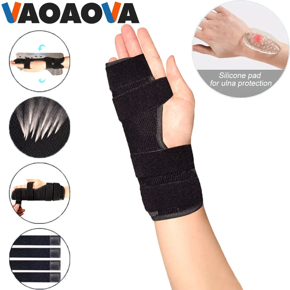 1Pcs Finger Splint Hand Brace for Right or Left Hand, Pinky Finger Splint for Boxer Fractures, Broken Ring, Little Finger Cast