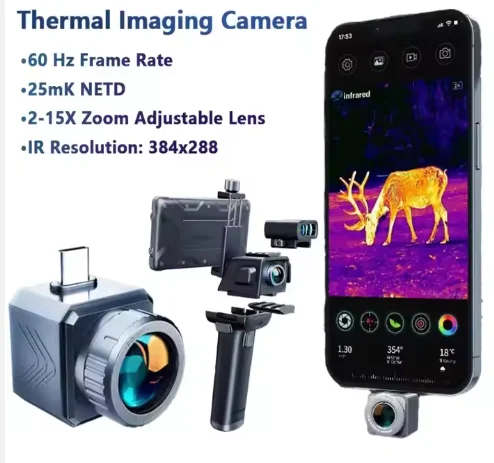 Thermal Camera Mobile Night Vision Thermal Monocular Outdoor X3 Infrared Xh15 Range Finder Mobile Night Vision Thermal Imager