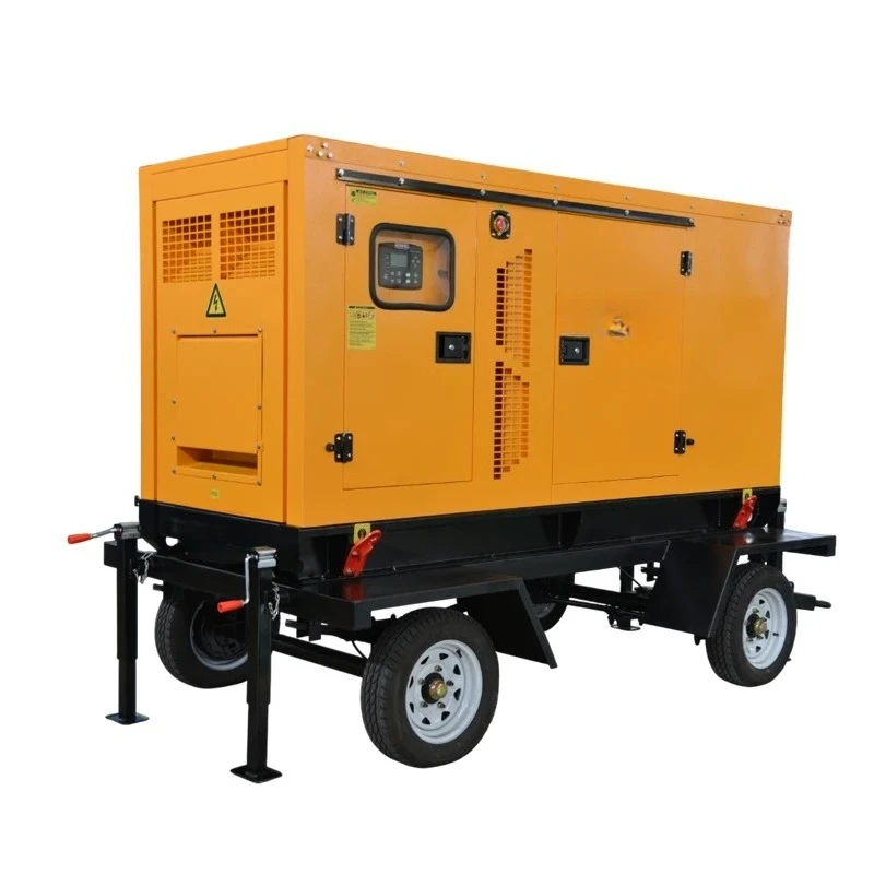 Customized 50kW Trailer Diesel Generator Set Mobile Silent Type Industrial Backup Power Electric Generator for Outdoor Use