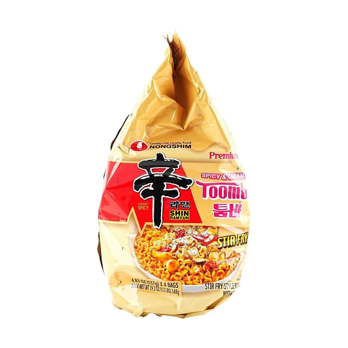 NONGSHIM Shin Ramyun, Toomba-Picante, Cremoso Stir Fry, Macarrão Ramen Instantâneo, 4,83 oz * 5Packs * 4 Packs [Exclusivo Yami], 5Packs