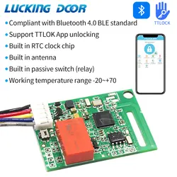 Módulo de cerradura electrónica TTLOCK App BLE, sistema de Control de acceso de puerta, salida de relé, placa