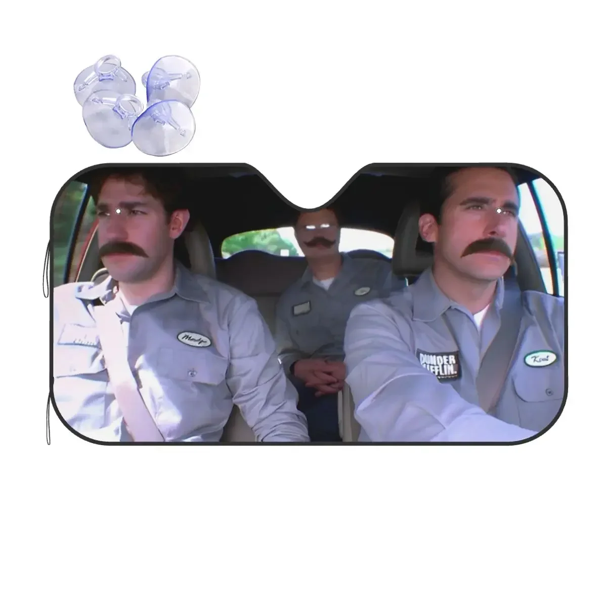 

Funny Humor Office Retractable Sunshade Windscreen 76x140cm Foils Sunshade Visor Car-covers