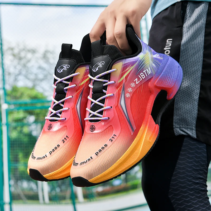 Running Shoes Carbon Board Speciality Marathon Men Sports Breathable Lightweight Women's Comfortable Athletic Nonskid Sneakers