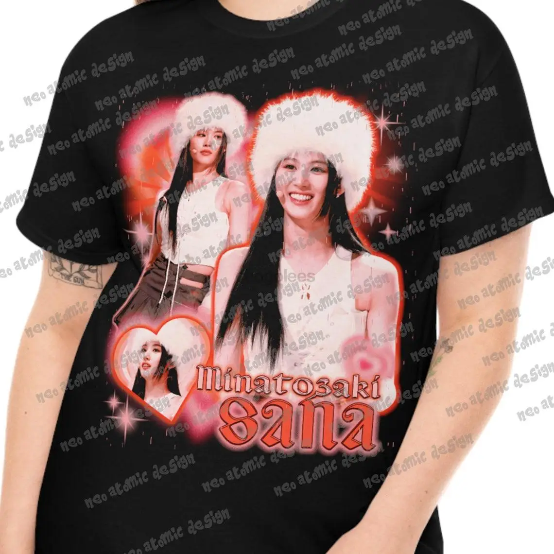 تي شيرت SANA TWICE Kpop تي شيرت Merch Sana Twice Bias للجنسين تي شيرت غير شرعي مرة واحدة جولة حول العالم 2023 Sana Twice Merch