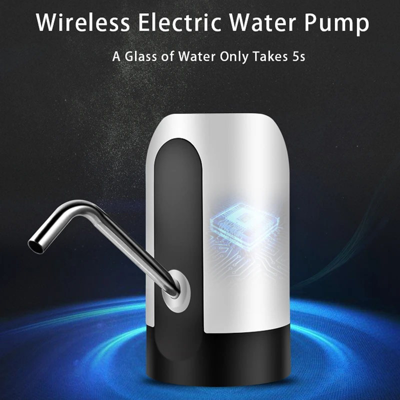 Water Bottle Pump USB Charging Electric Water Dispenser Pump Automatic Bottle Water Pump Auto Switch Drinking Dispenser Foy Home