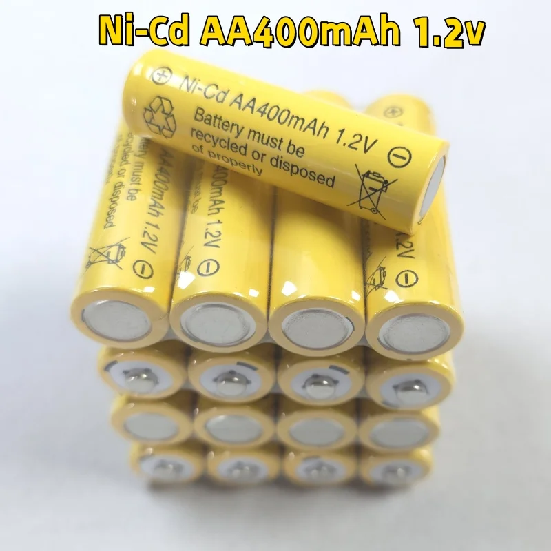 1.2V AA NiCad 400mAh Rechargeable Batteries for Solar Powered Garden Lights Lawn Lamp Ni-Cd AA Cell 1.2 Volt view 3