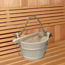 Sauna Bucket and Ladle Professional Multifunctional 6L for Bathtub SPA Home