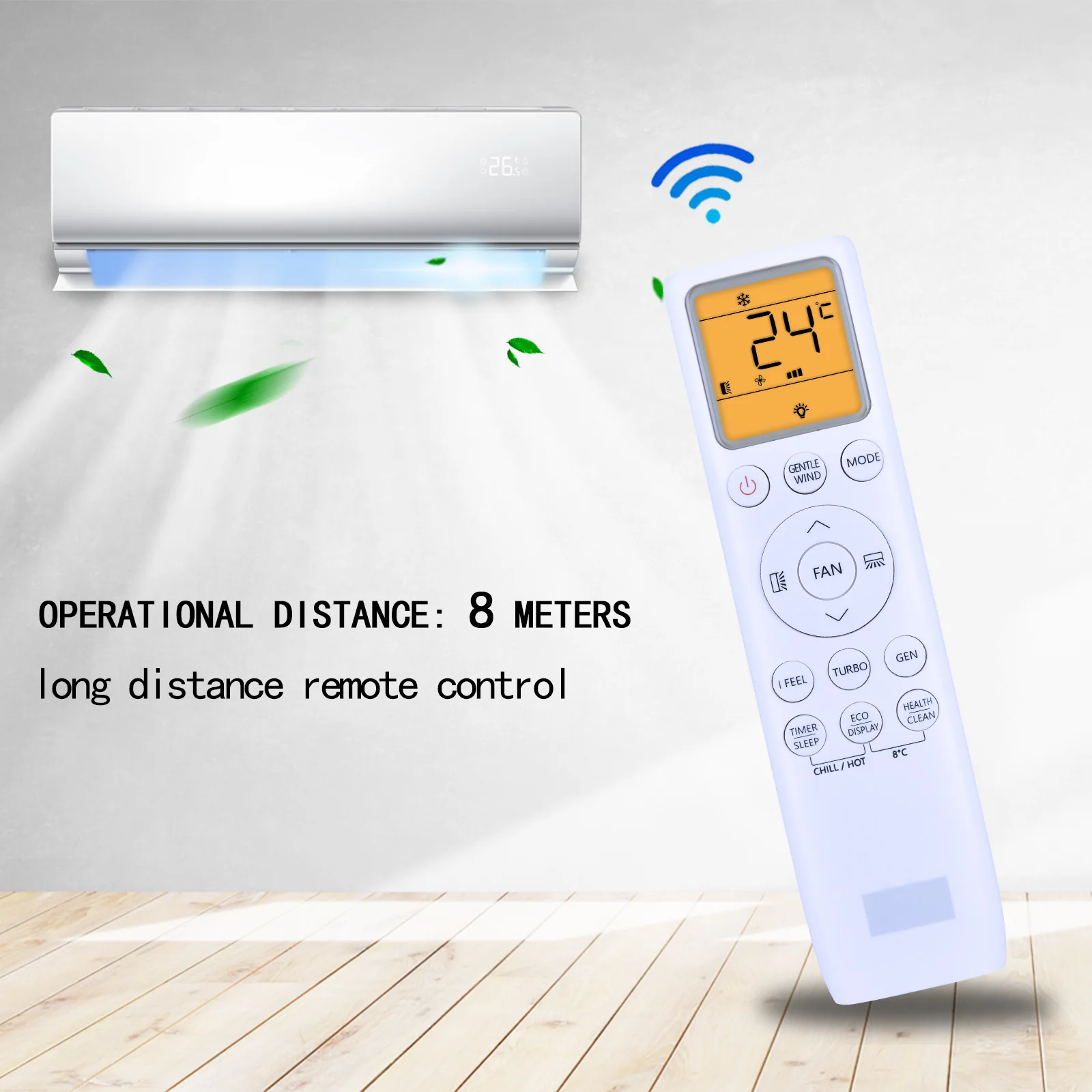 Remote control for TCL ES-AC110 Fahrenheit Celsius Convert AC-257 Air Conditioner