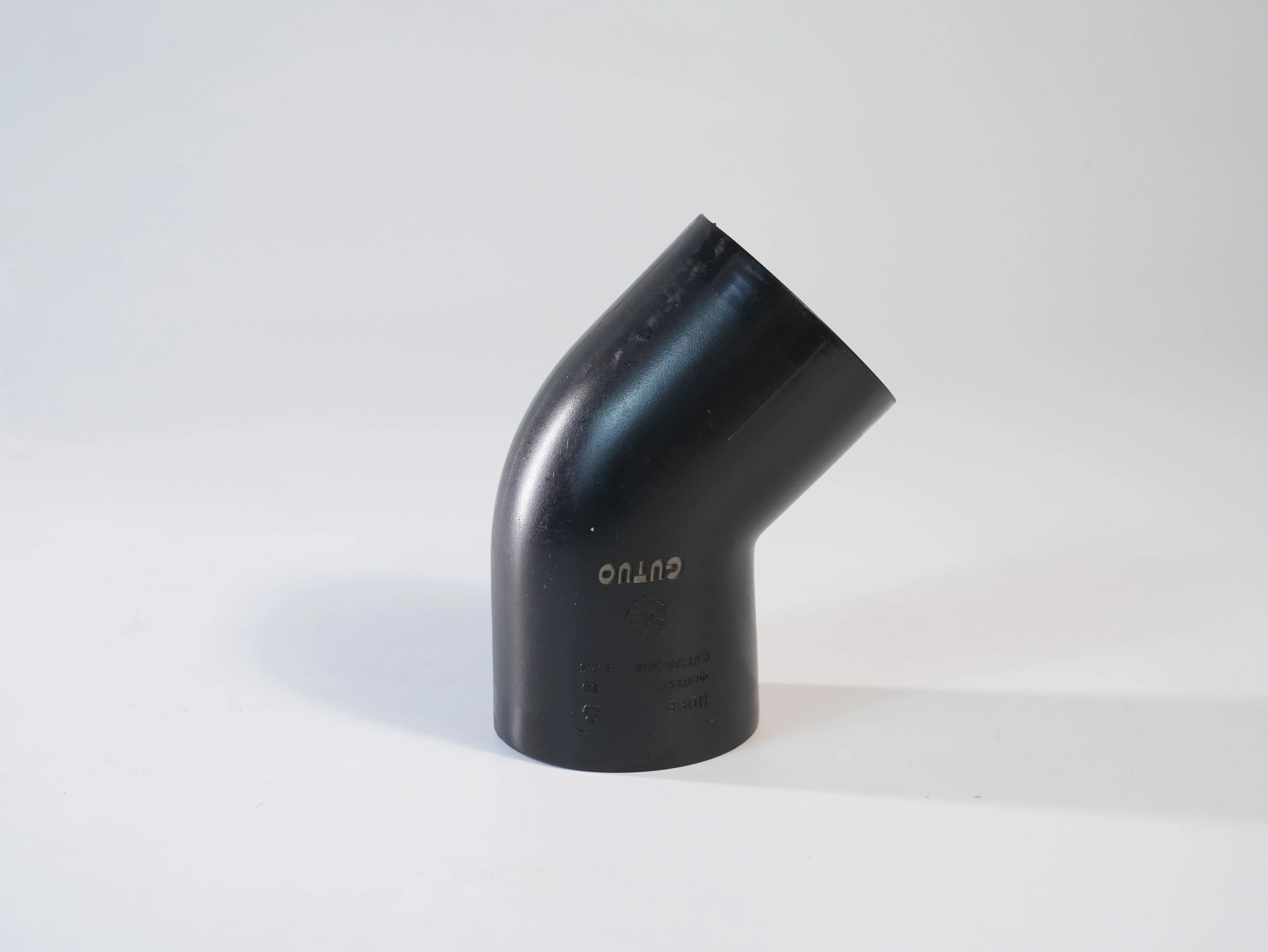 China High Quality Hdpe Pipe Butt fusion Fitting Fusion Bend 45 90 Degree Elbow Plumping Accessories