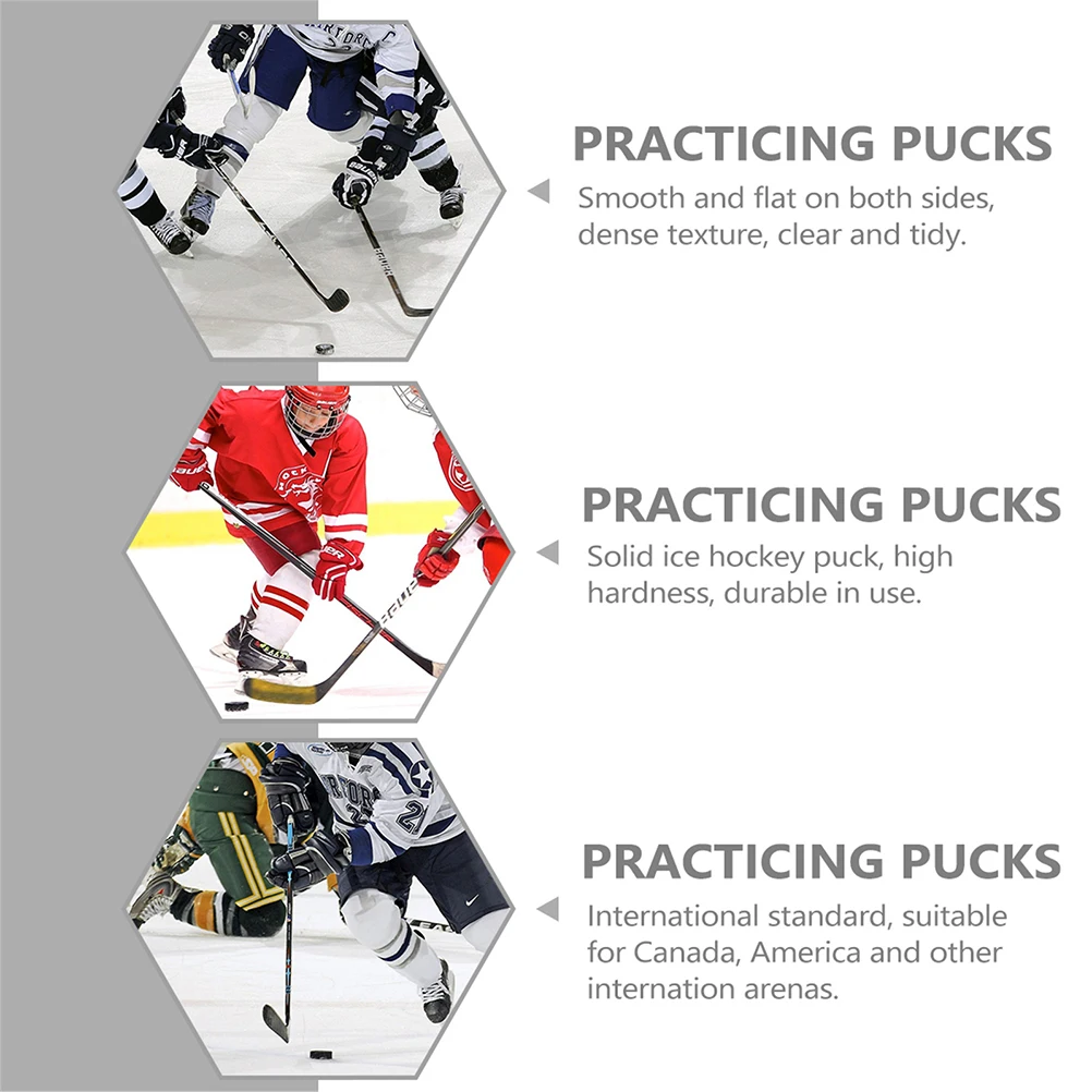 

5Pcs Ice Hockey Pucks Wear Resistant Training Pucks Durable Practicing Hockey Accessories for Gym and Outdoor Sports