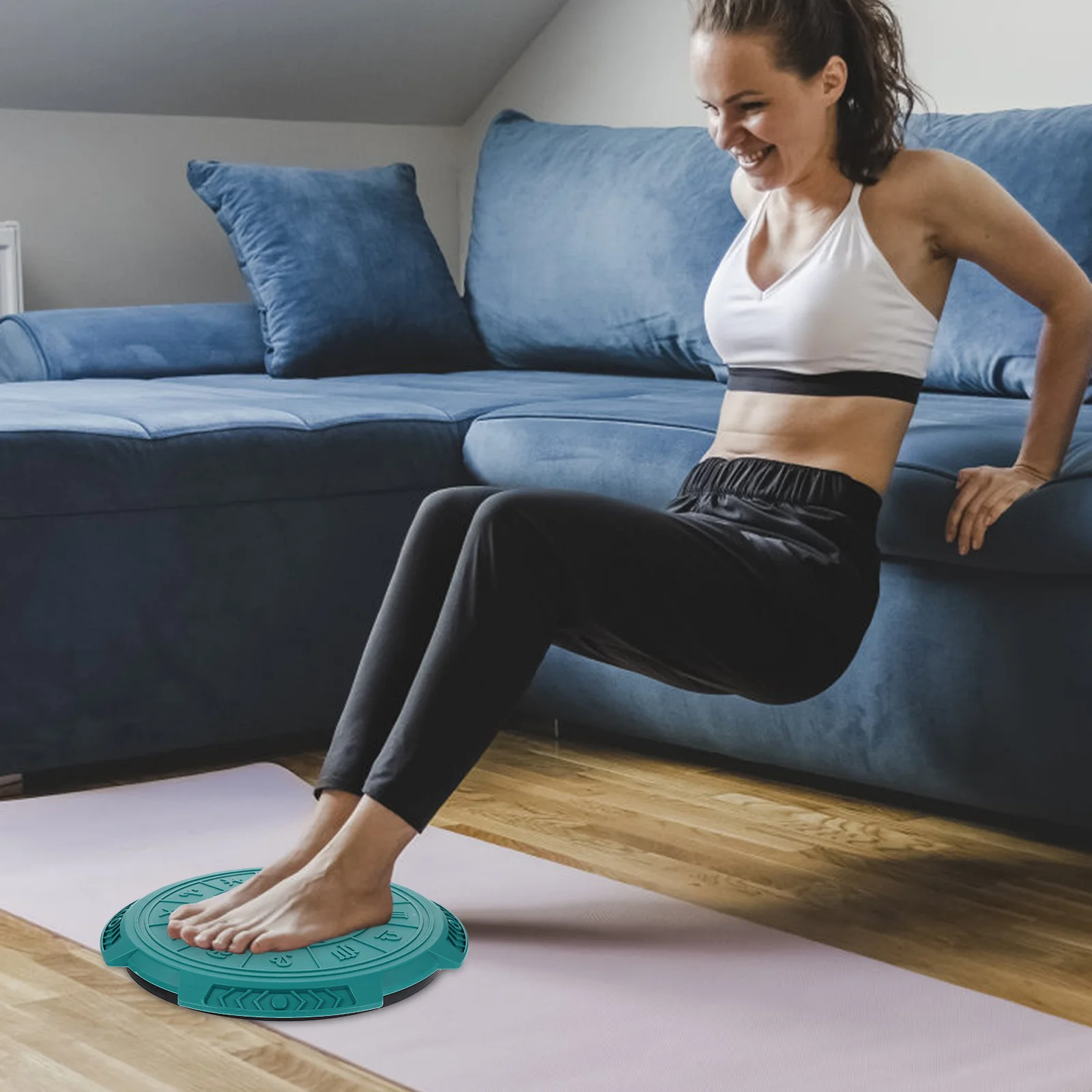 

1pcs Twisting Waist Disc Non-Slip 3D Rotating Exercise Board For Abs Hip Thigh Fat Burning With Ropes Household Fitness Machine