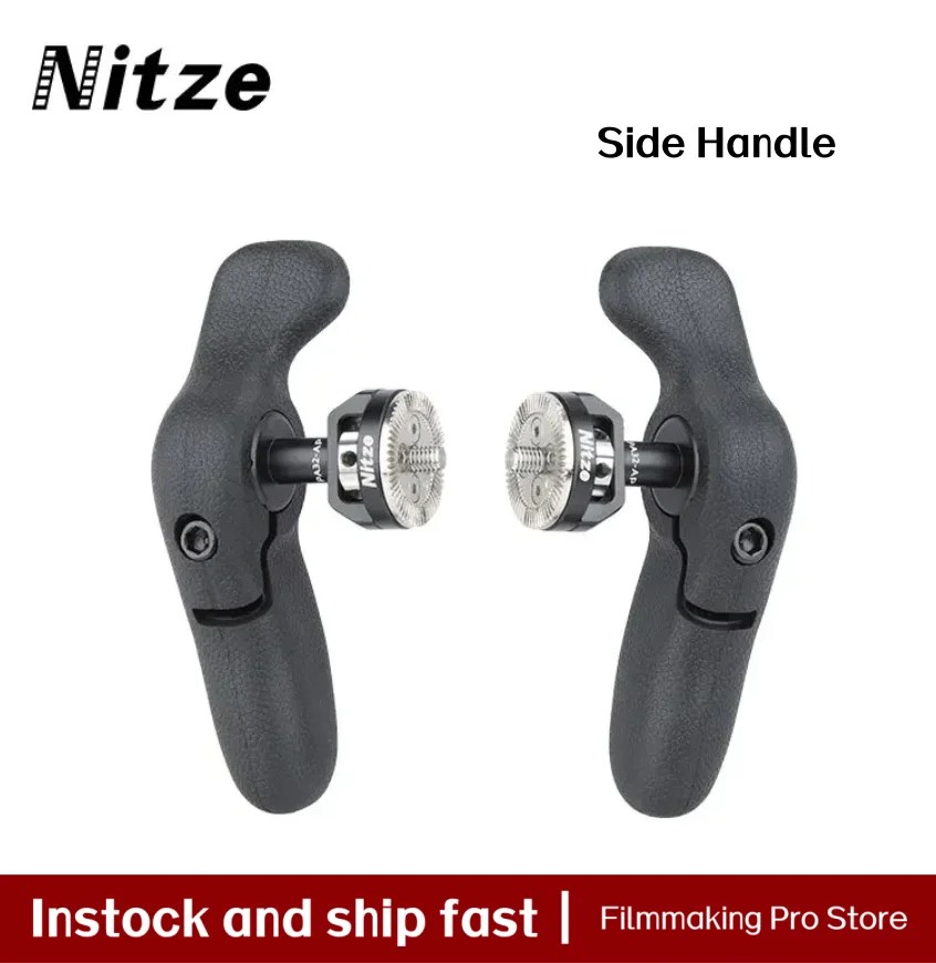 

Nitze Camera Handle Left and Right Side Handle with ARRI Rosette for Monitor Smartphone Camera Cages