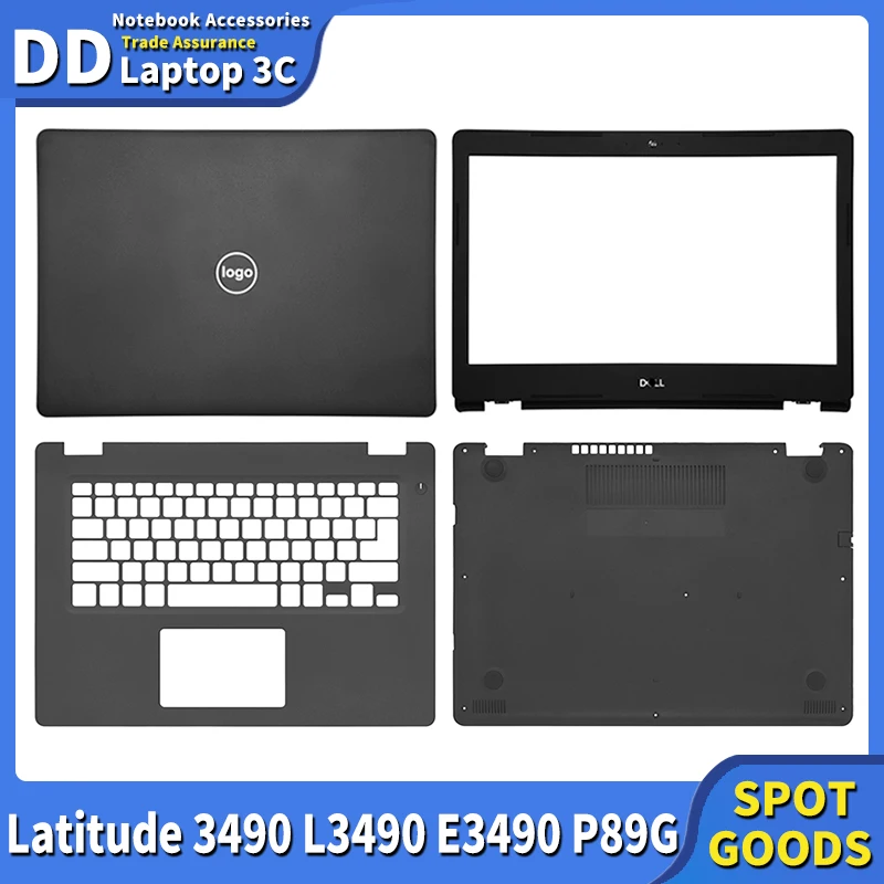 

NEW Laptop Case For Dell Latitude 3490 L3490 E3490 P89G LCD Back Cover Front Bezel Palmrest Bottom Case Hinge Cover Top Housing