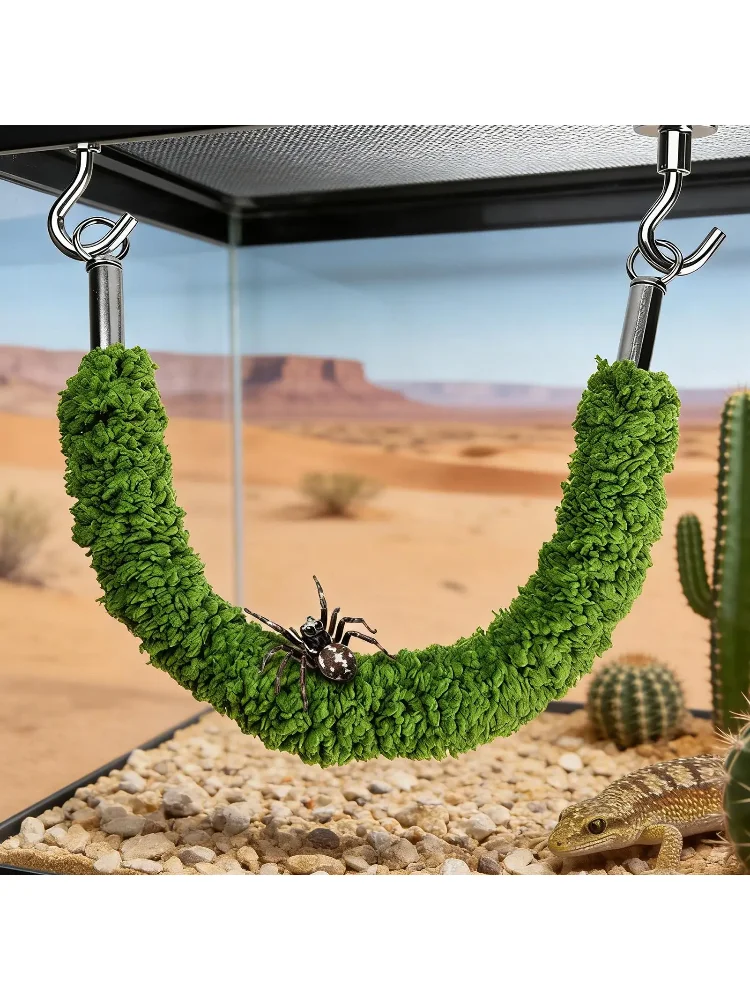 Jumping Spider Bridge Hermit Crab Climbing Enclosure Bridge Swings  Spider/Gecko Jumping stand Climbing ladder for Terrarium