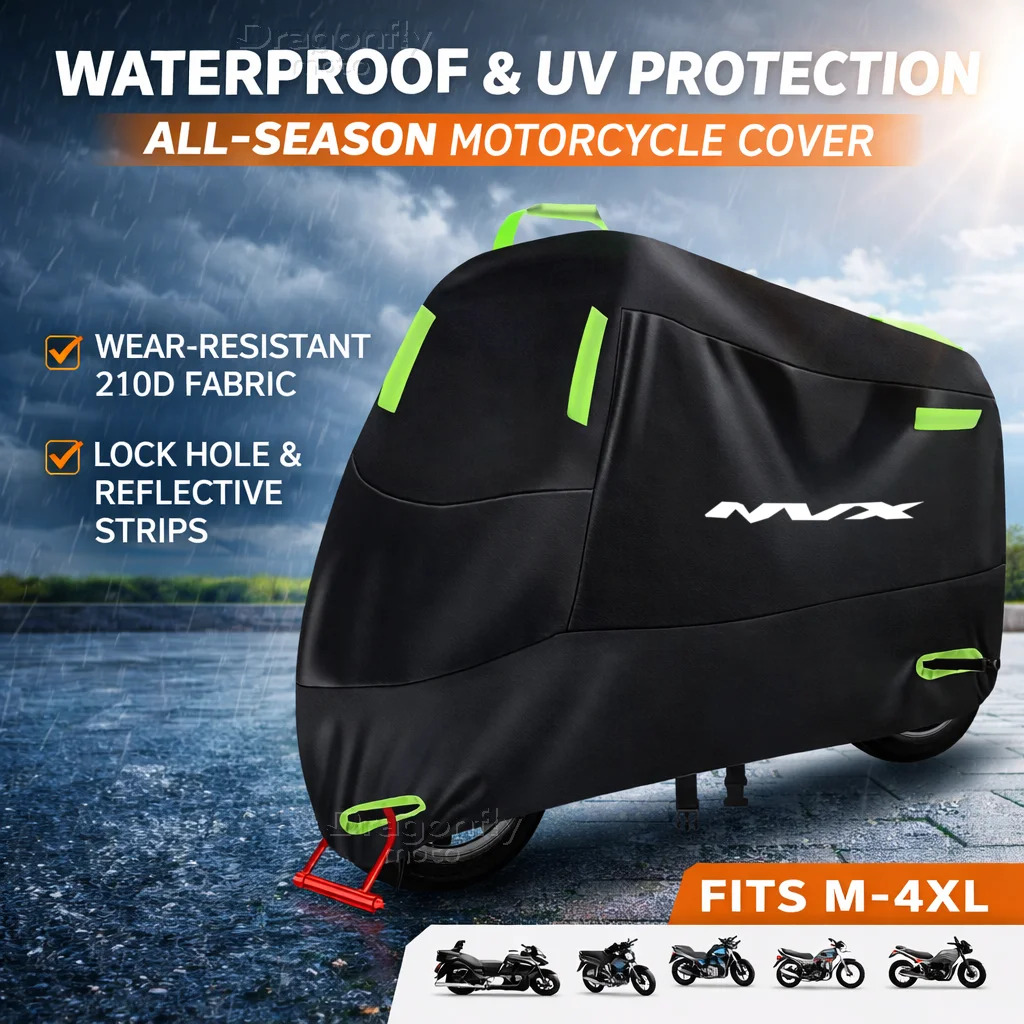 

Чехол для мотоцикла Yamaha NVX 155 NVX155 Aerox 155 Aerox155, водонепроницаемый, для улицы, защита от УФ-излучения, дождевик для скутера