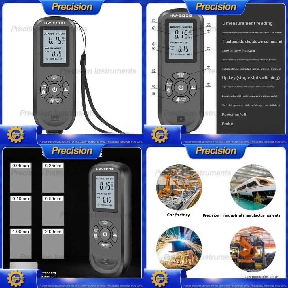 

2026 Portable Coating Thickness Gauge for Automotive Paint Measurement with Anti Slip Design Compatible with Multiple