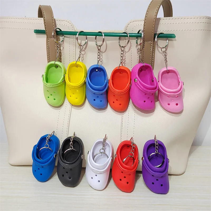 

Multicolor Mini Slippers Small 3D Shoes Hanging For Boy Girl Small Shoes Key Chain School Bag Hanging Ornaments 2023 New