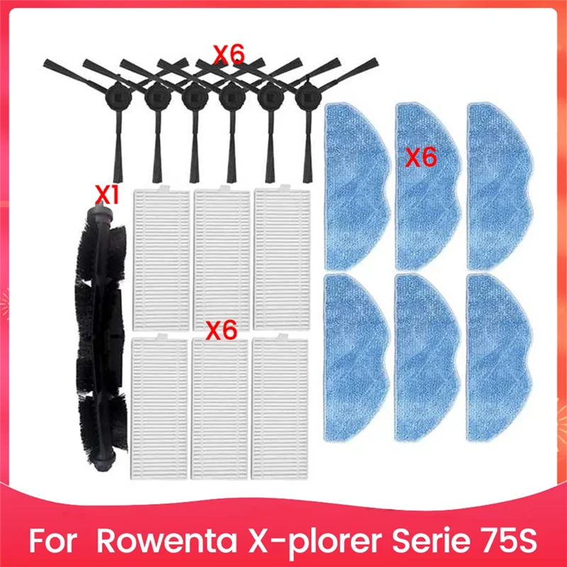 

KEOL-19PCS комплект фильтров и щеток для Rowenta X Plorer Serie 75S, аксессуары для пылесоса, замена