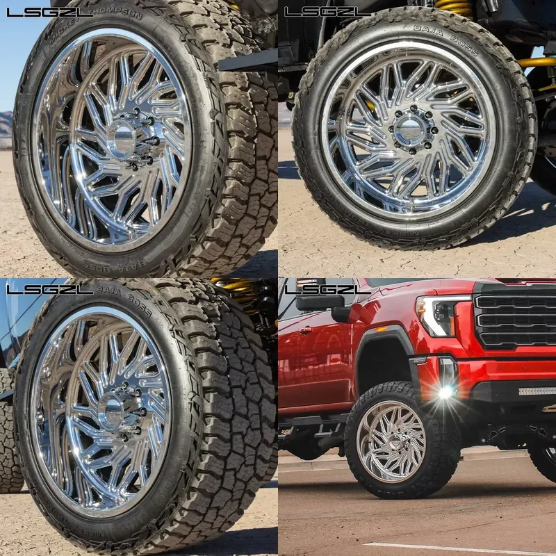 

i Deep Dish Forged Alloy Super Single Wheel | 22X12 24X14 24X12 26X12 28X16 | for GMC Sierra 1500 2500| 6x5.5, 8x6.5, 8x170,