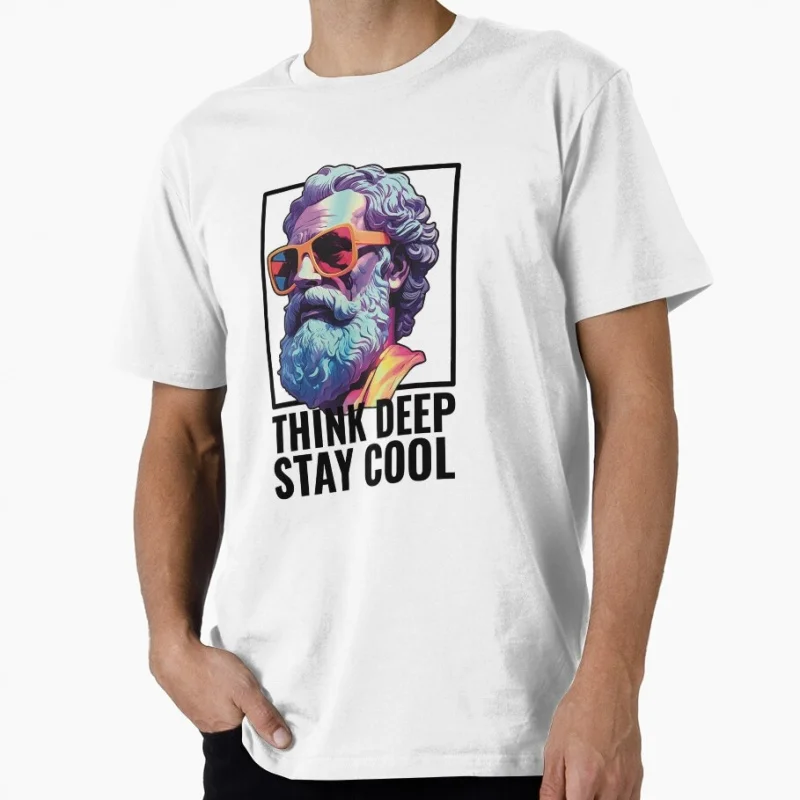 Cool Socrates Knowledge Stoicism Gift t shirt Funny Stoic Philosophy Graphic Clothes Short Sleeve All size Tops S-6XL