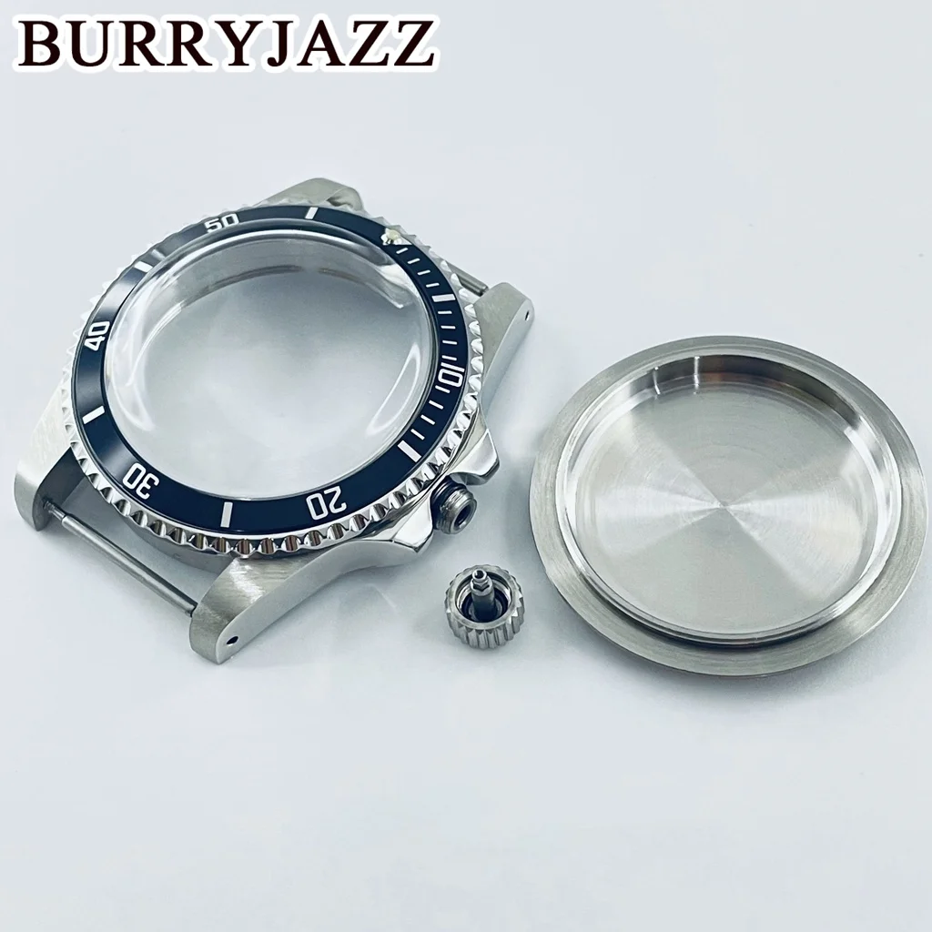 BURRYJAZZ 39.5 مللي متر NH34 NH35 NH36 NH38 NH39 NH70 NH72 ساعة حافظة الفولاذ المقاوم للصدأ ريترو خمر قبة زجاج الأكريليك