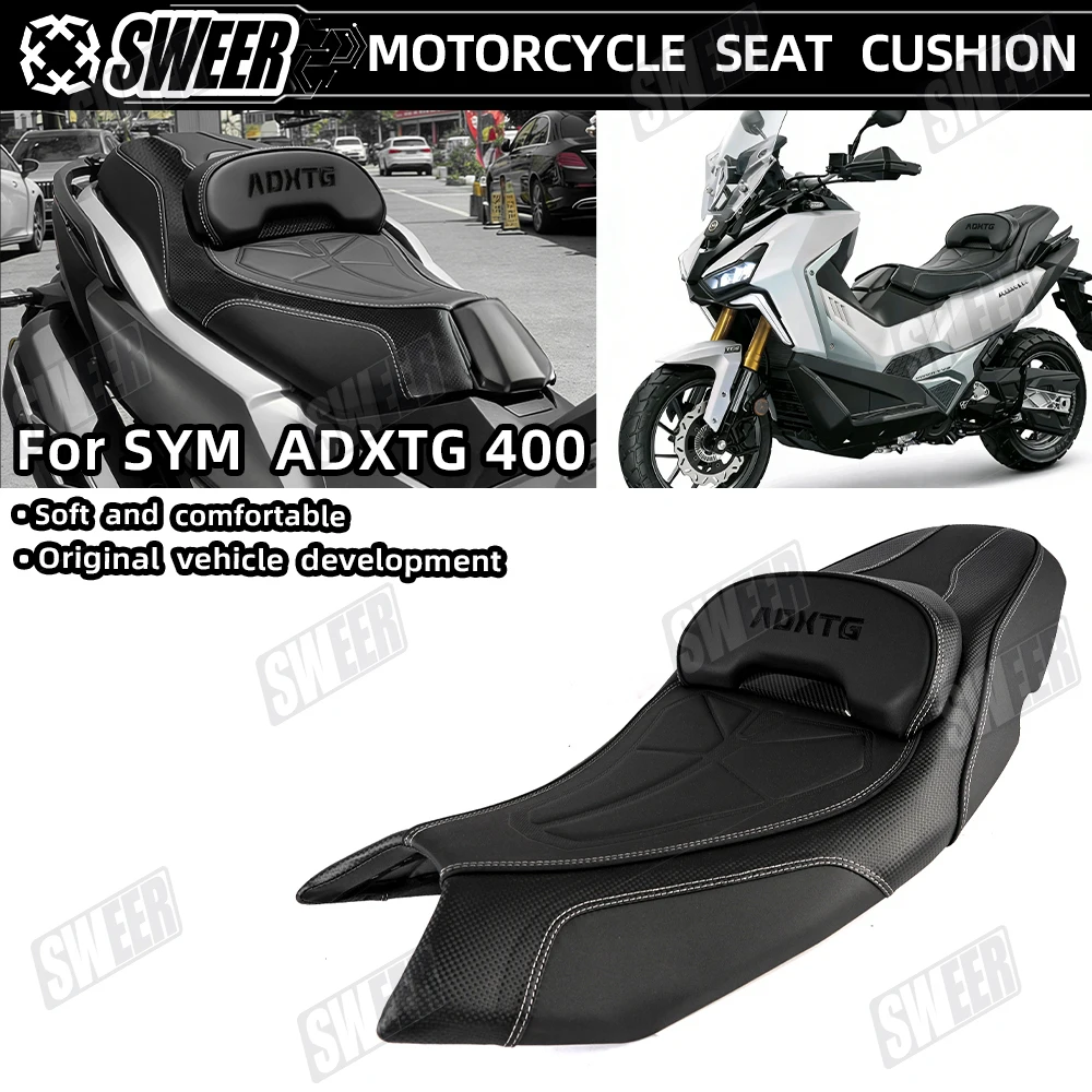 Motorcycle Seat Cushion Fit For SYM ADXTG400 ADXTG Modified Waist Design Waterproof Comfortable Anti Slip Seat Pad ﻿