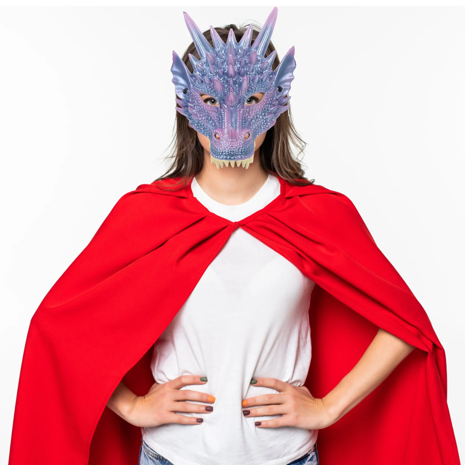 

Rubber Foam Dragon Mask Halloween Party Cosplay Props Masks Adult Costume Accessory Safe Material Lifelike Appearance
