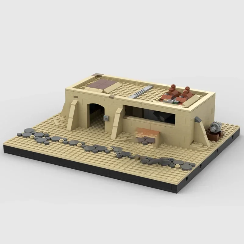 Star Movie Model Moc Mattoni da costruzione Desert House e Street Support Technology Blocks Regali Giocattoli di Natale Set fai da te Assemblaggio