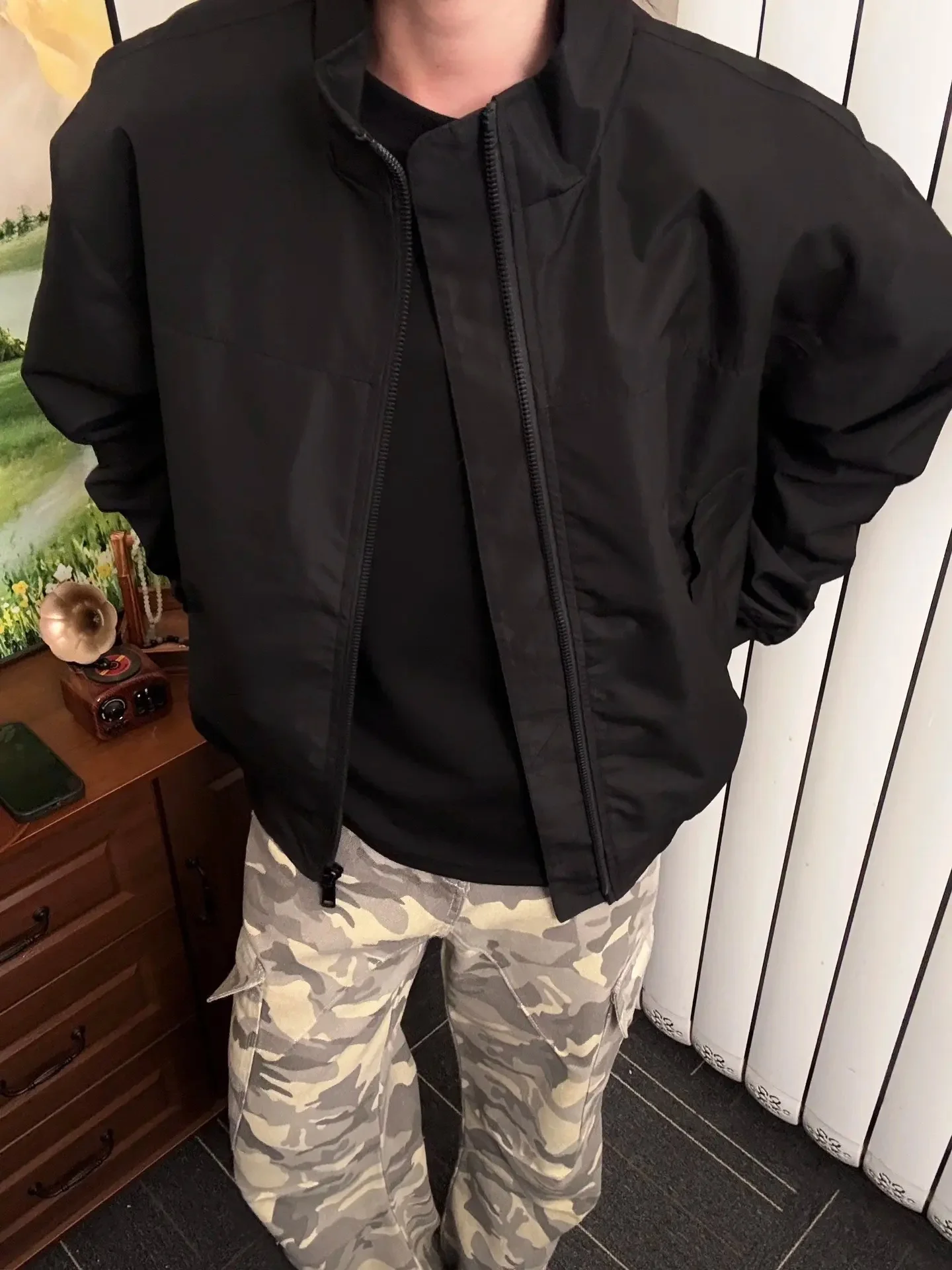 

American Sle Bomber Jaet Men's Autumn High Sensation Cool Tee-Proof Flight Jaet Baseball Outfit Outerwear