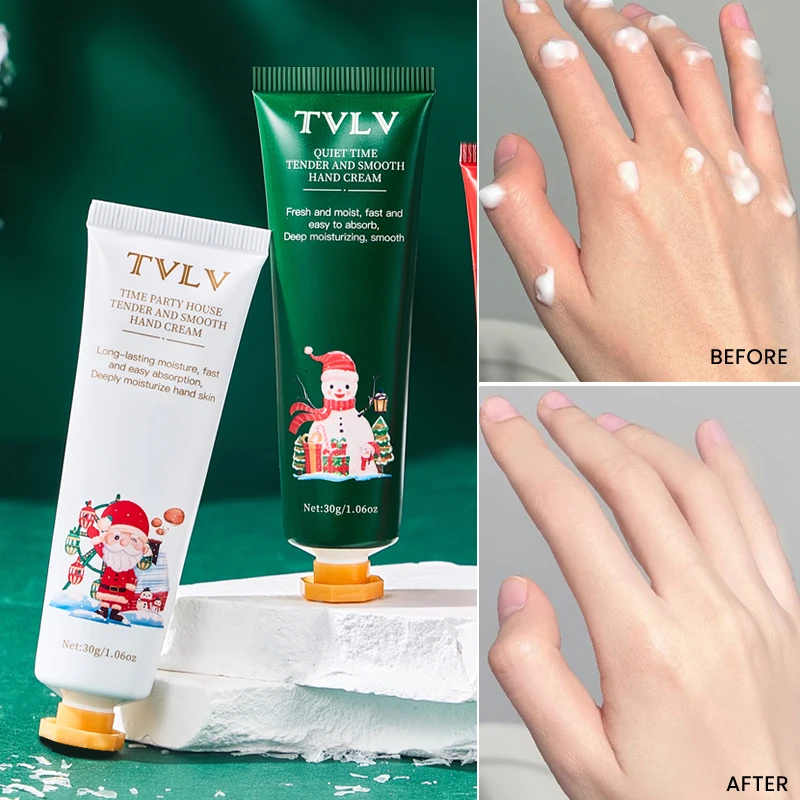 مجموعة العناية بالبشرة لعيد الميلاد للنساء - كريم مرطب لليدين، بلسم الشفاه وأحمر الشفاه - هدية احتفالية للعناية بالشتاء