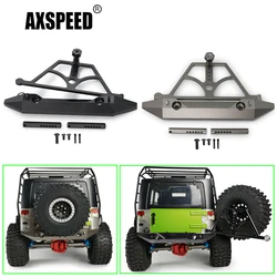 AXSPEED Metal Rear Bumper with Spare Tire Rack for Axial SCX10 I/III Jeep Wrangler Gladiator 1/10 RC Crawler Car Model Parts