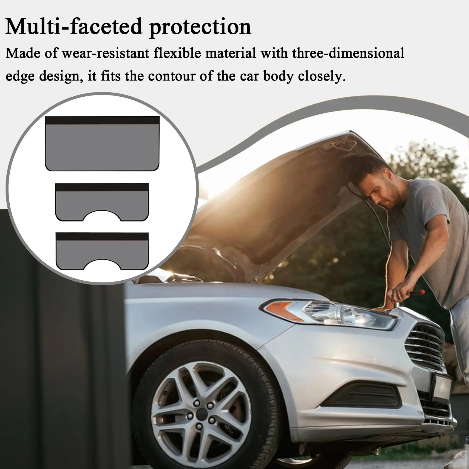 

Car Repair Cover Set Protective Auto Modification Shield 3 Pieces Anti-Scratch Stain-Resistant Cover For Garage Work Marine Boat