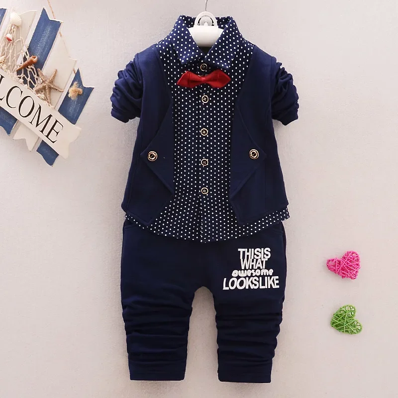 Spring Kids Fashion Clothes Baby Boy Girl Cotton Jacket Pants 2pcs/sets Autumn Children Infant Casual Clothing Toddler Tracksuit