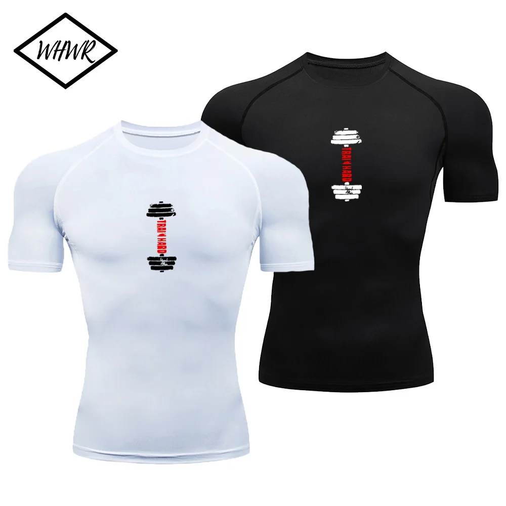 

Summer Men's Running T Shirt Sportswear Male Quick Dry T-shirt Gym Fitness Training Tops Tee Sport Compression T Shirt Men