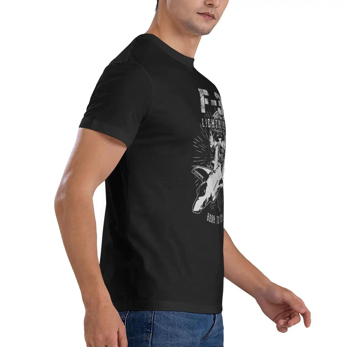 Camiseta F-35 Lightning F35 para hombre, Camisa de algodón estampada, divertida, de manga corta