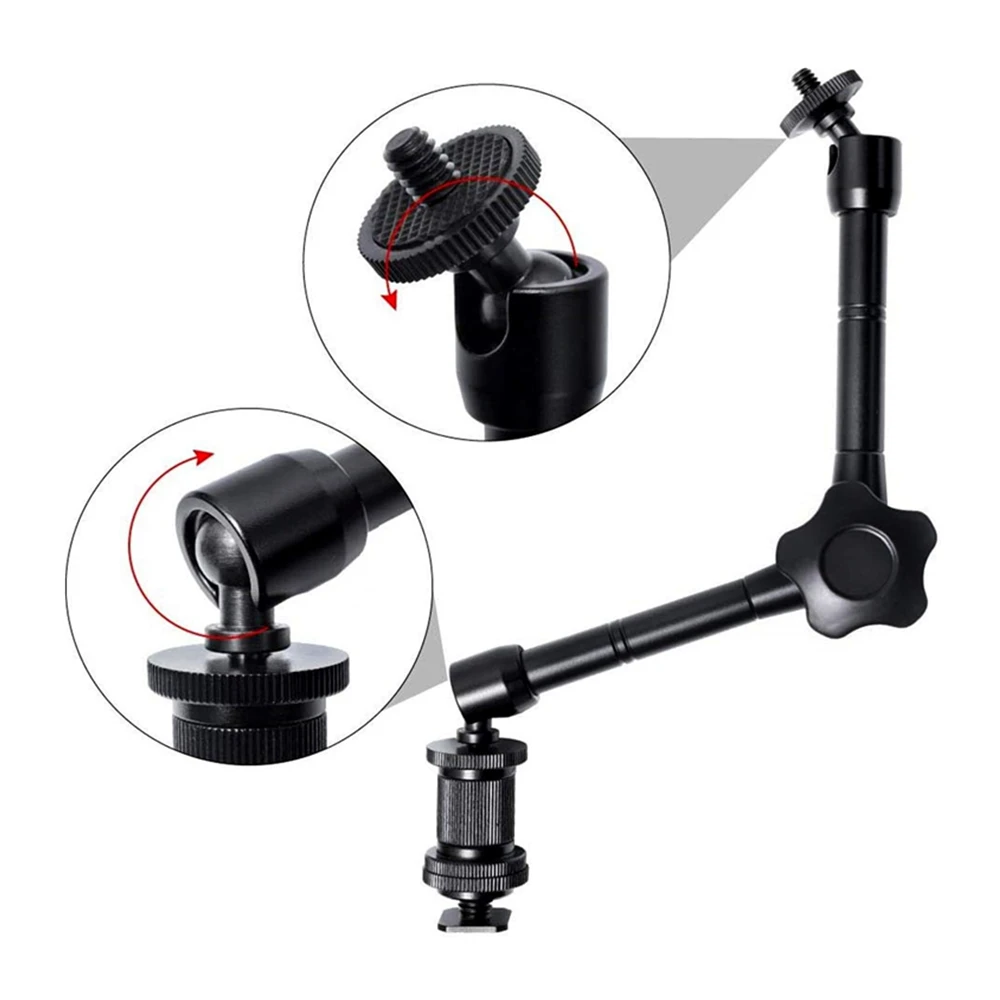 Magic Articulated Arm 11 Inch Metal Adjustable Super Clamp For LED Light LCD Video SLR DSLR Camera Accessories