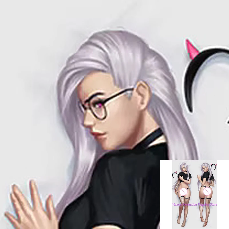 

Dakimakura Anime Pillow Cover LunaOni Double Sided Print 2Way Cushion Cover Xmas Gifts