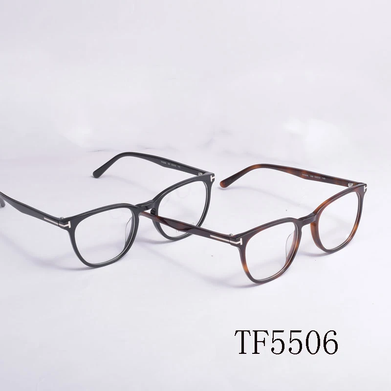 Optical Eyeglasses Frames TF5506 with logo Acetate Men Women Reading Myopia Prescription Glasses Frame Gafas Eyeglasses Eyewear